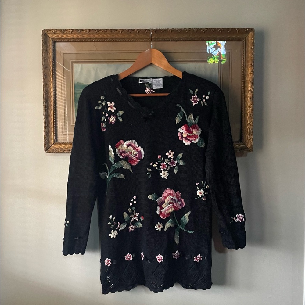 Vintage Embroidered Sweater by Capacity